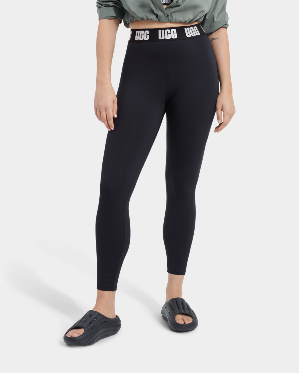 Black Ugg Mckena Logo Women Leggings | 240816-JEG