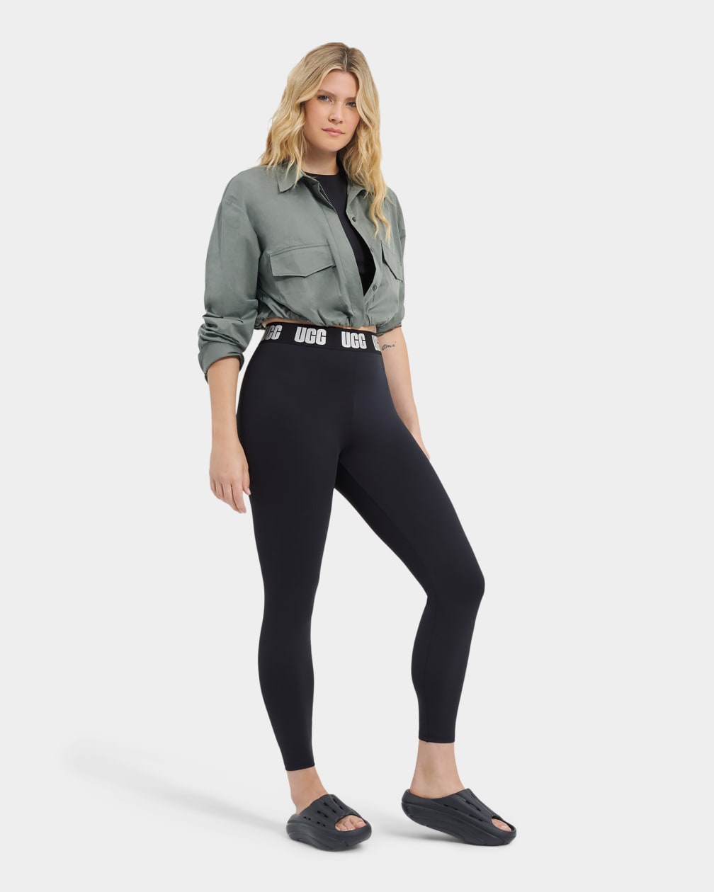 Black Ugg Mckena Logo Women Leggings | 240816-JEG