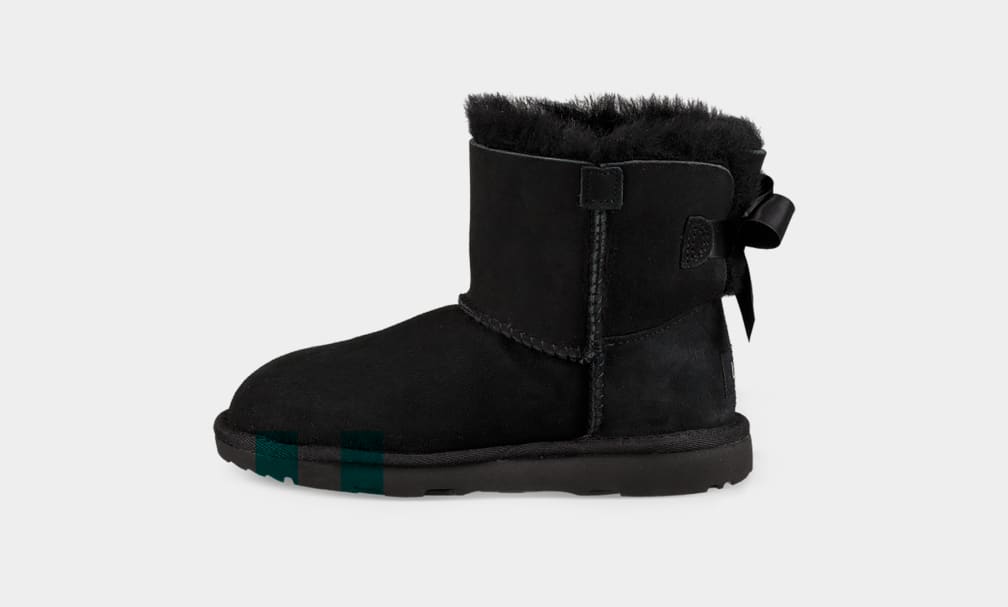 Black Ugg Mini Bailey Bow II Kids' Boots | 608371-LFS