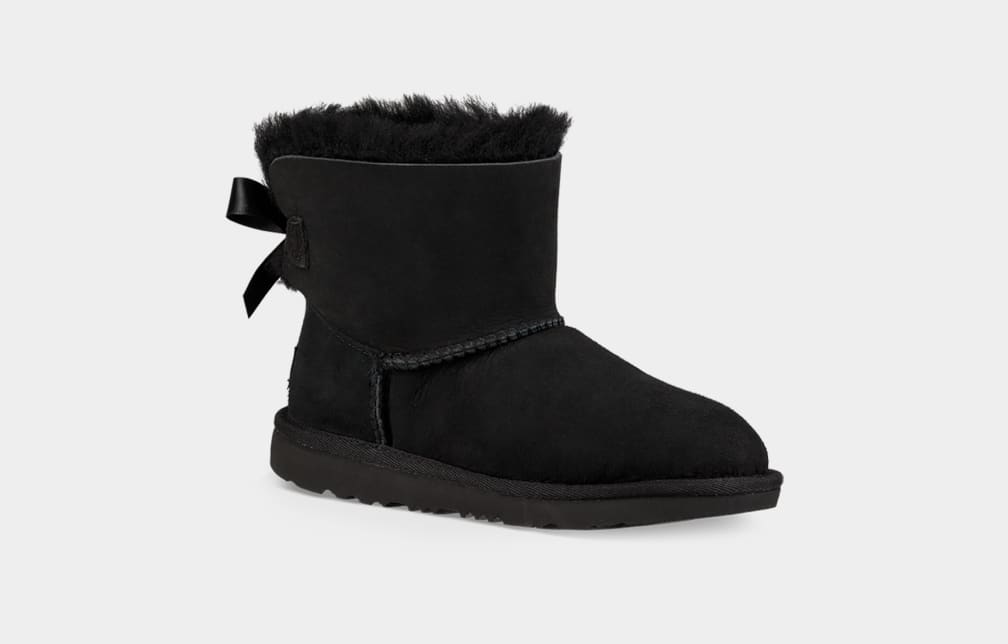 Black Ugg Mini Bailey Bow II Kids' Boots | 608371-LFS