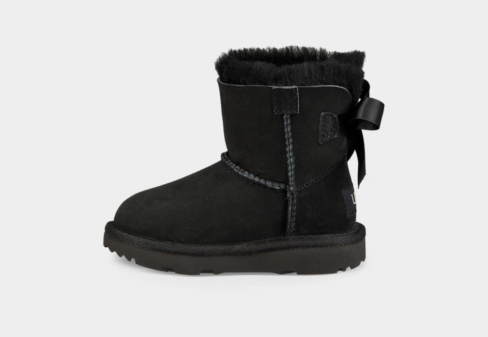 Black Ugg Mini Bailey Bow II Kids' Boots | 097261-DGI