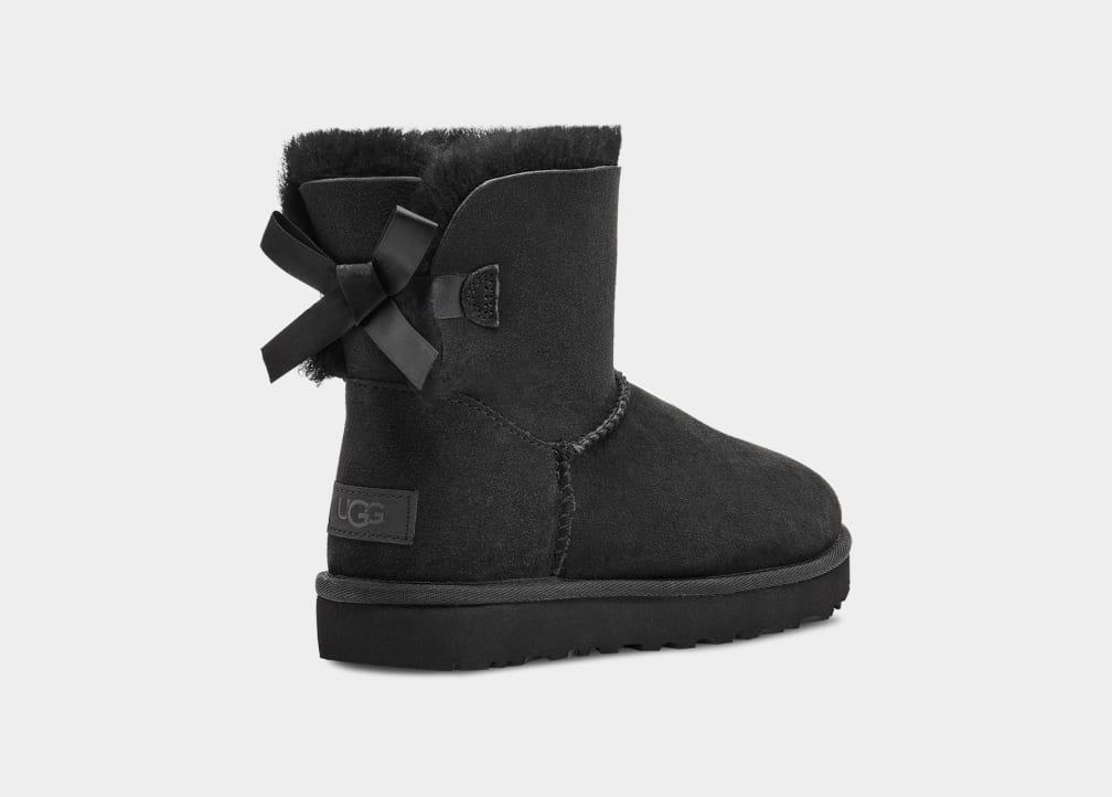 Black Ugg Mini Bailey Bow II Women Boots | 820564-FKN