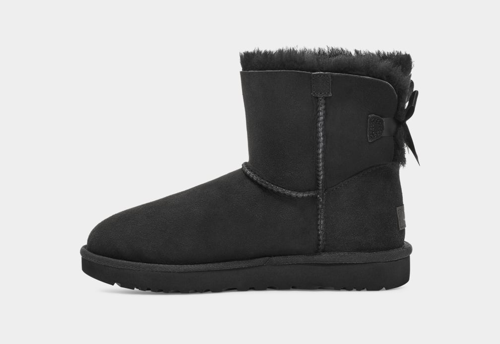 Black Ugg Mini Bailey Bow II Women Boots | 820564-FKN