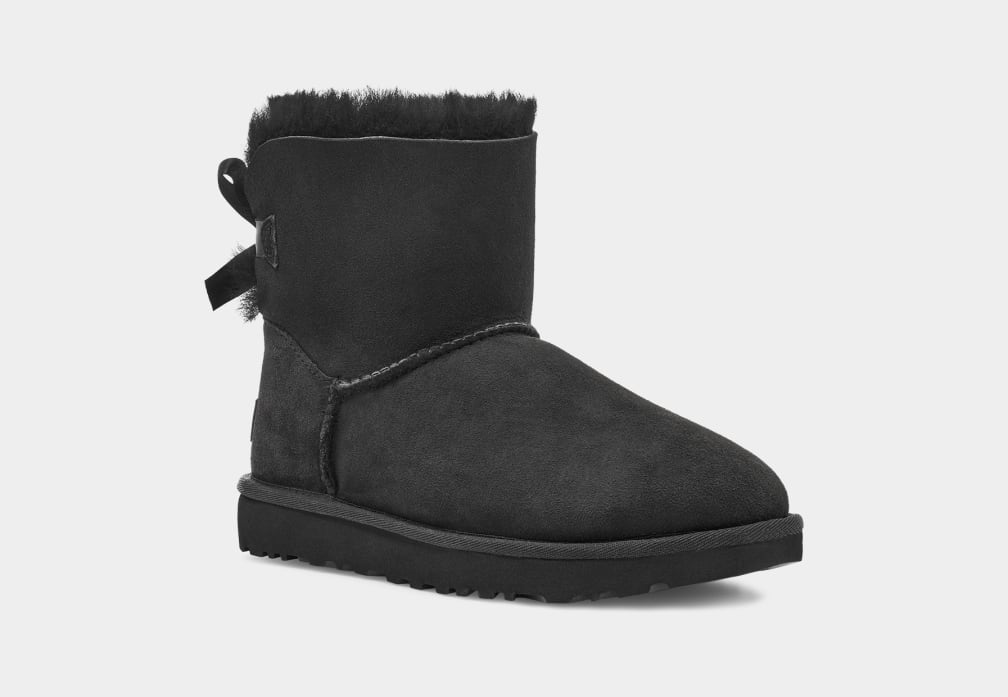 Black Ugg Mini Bailey Bow II Women Boots | 820564-FKN