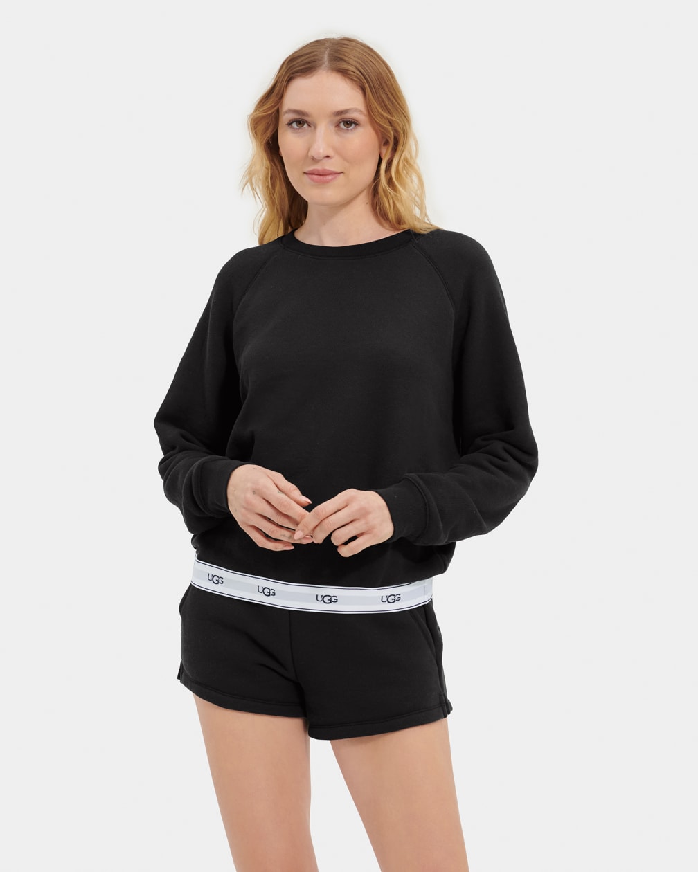 Black Ugg Nena Crewneck Women Sweatshirt | 105694-BHM