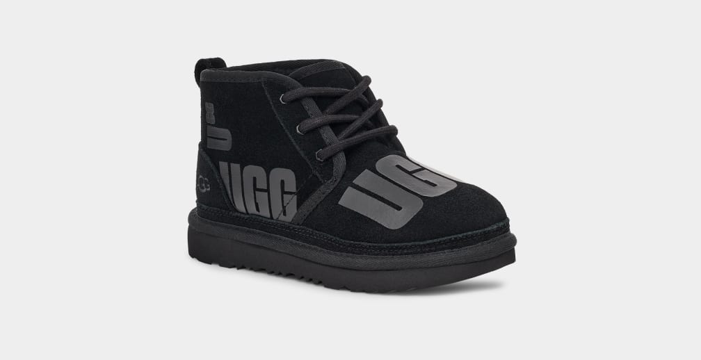 Black Ugg Neumel II Scatter Graphic Kids' Boots | 534971-IXW