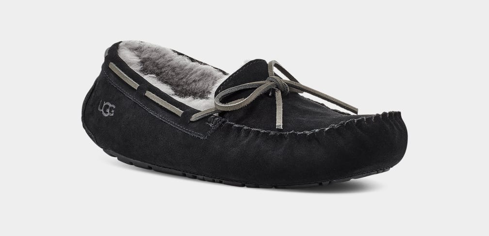 Black Ugg Olsen Men Moccasins | 378692-WKZ