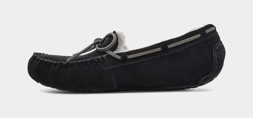 Black Ugg Olsen Men Moccasins | 378692-WKZ