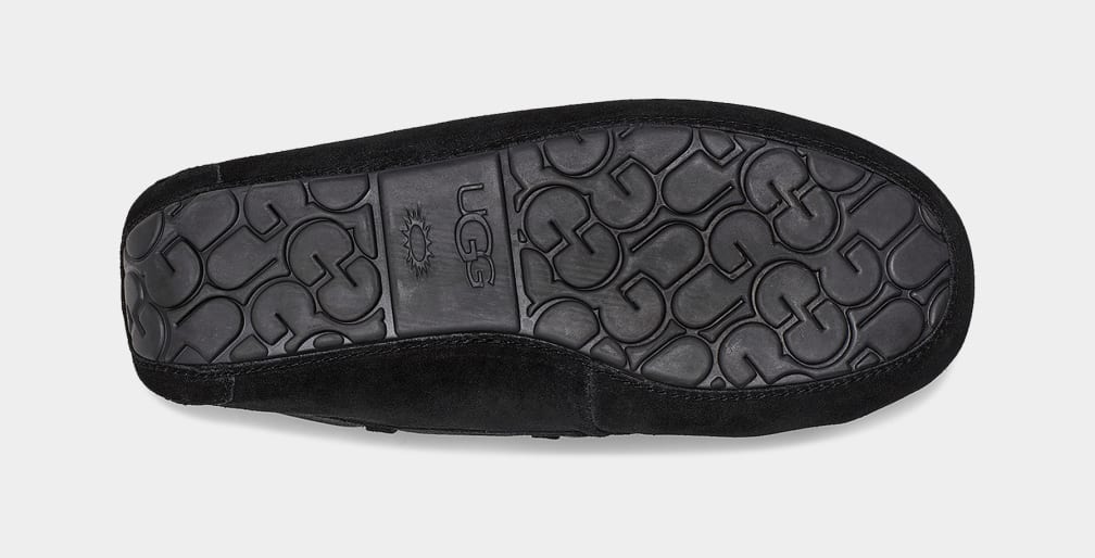 Black Ugg Olsen Men Moccasins | 378692-WKZ