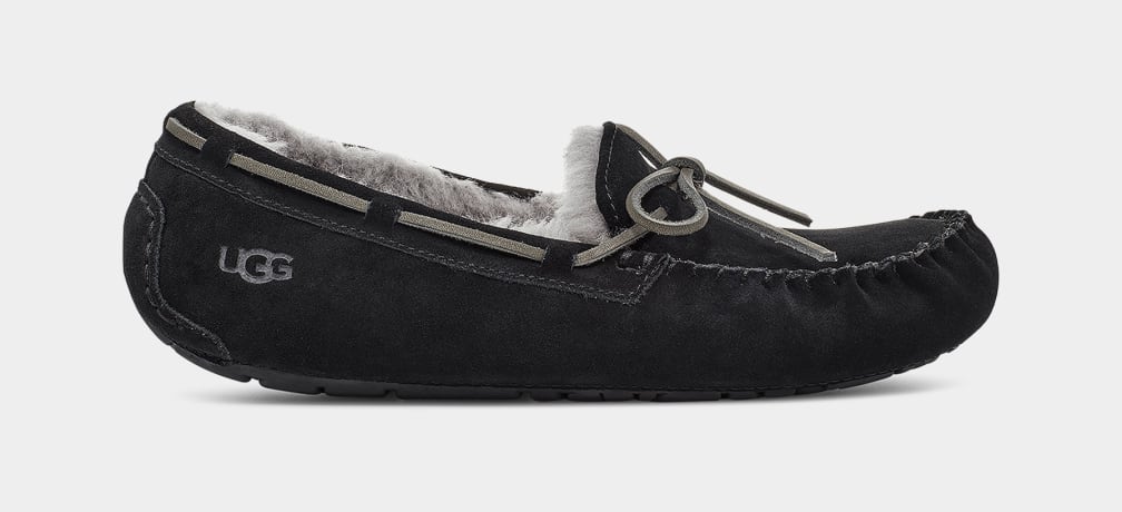 Black Ugg Olsen Men Moccasins | 378692-WKZ