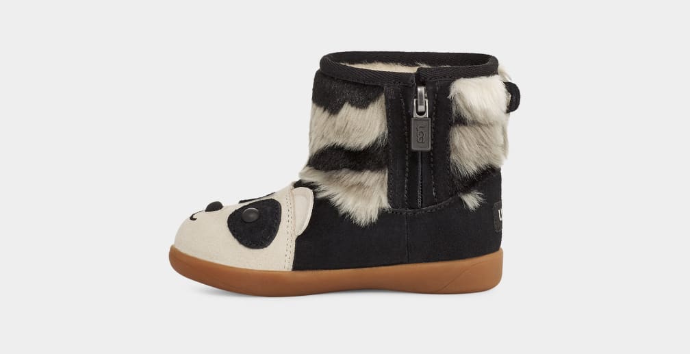 Black Ugg Panda Stuffie Kids' Boots | 576814-ZKV