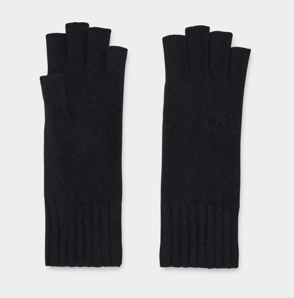 Black Ugg Pryce Fingerless Women Gloves | 896325-ZEH