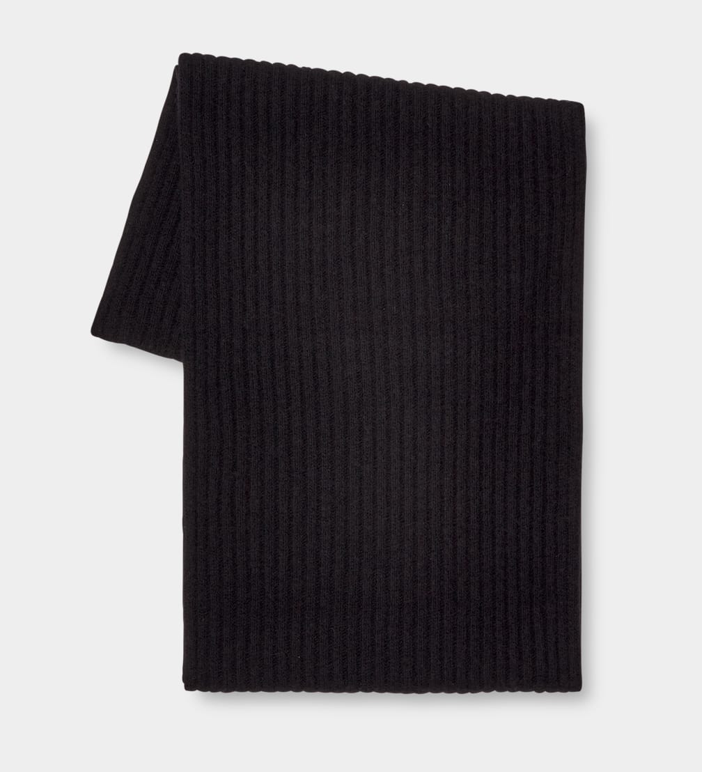 Black Ugg Pryce Rib Knit Women Scarves | 287064-WIK