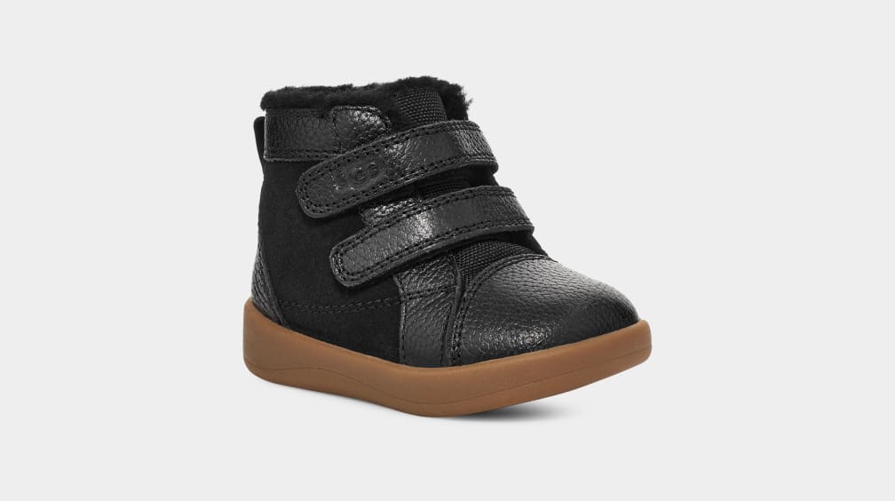 Black Ugg Rennon II Kids' Sneakers | 219834-HJU