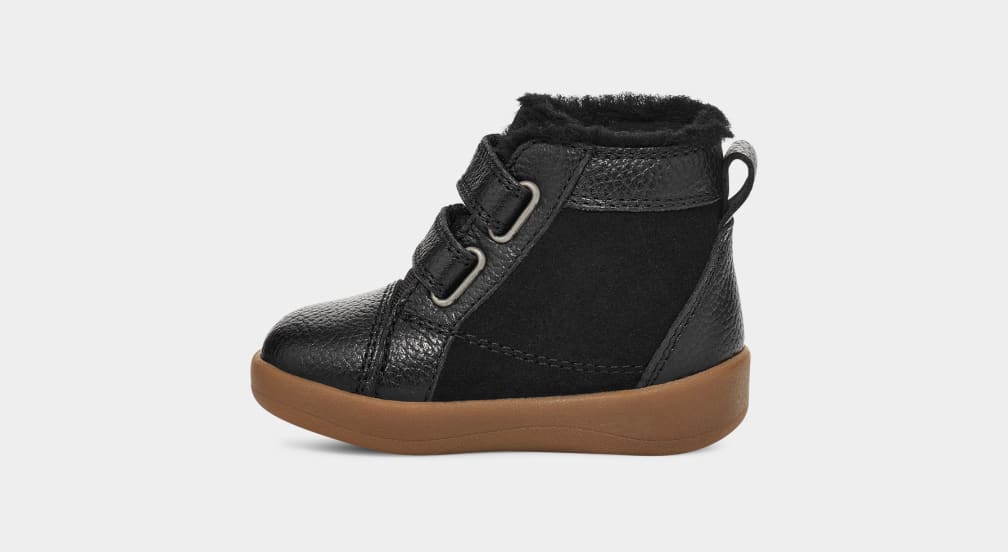 Black Ugg Rennon II Kids' Sneakers | 219834-HJU