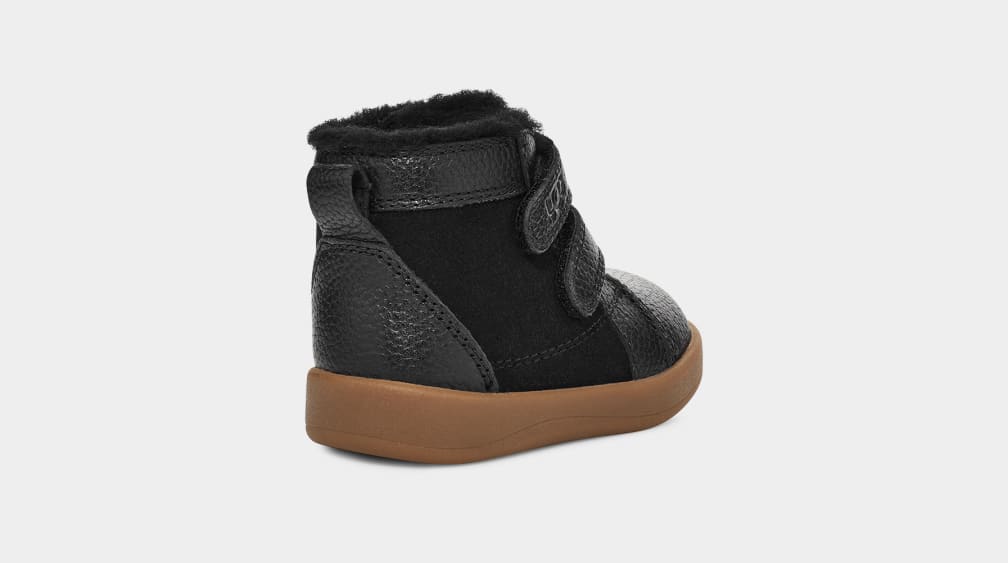 Black Ugg Rennon II Kids' Sneakers | 219834-HJU