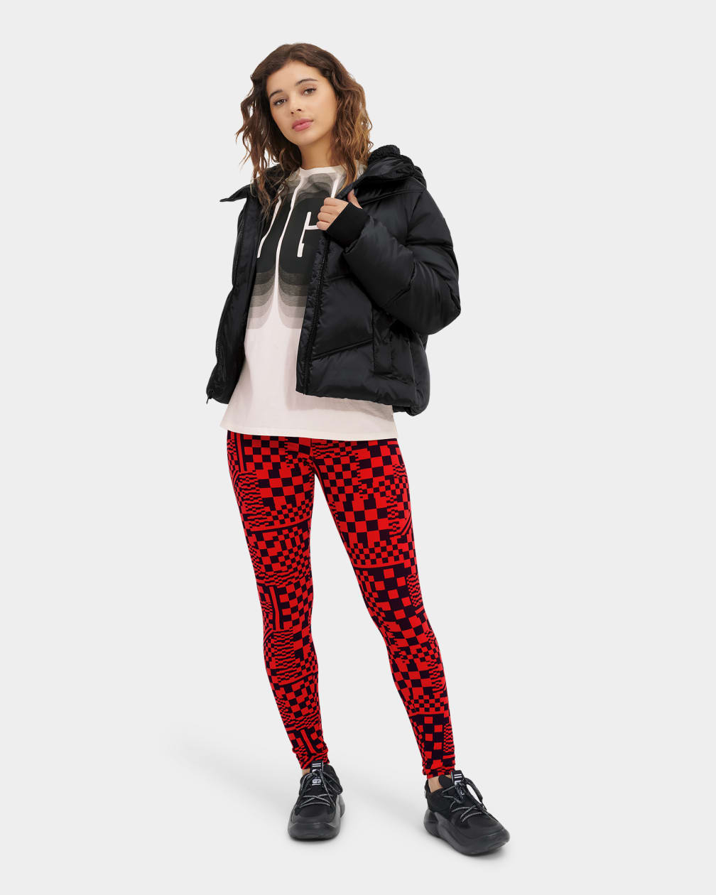 Black Ugg Ronney Cropped Puffer Women Jackets | 261509-XPH