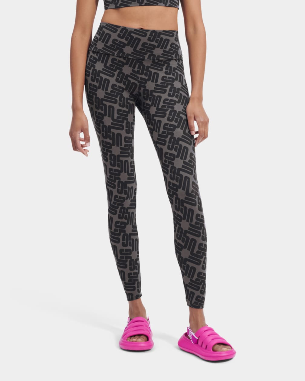 Black Ugg Saylor Monogram Women Leggings | 870615-MSQ