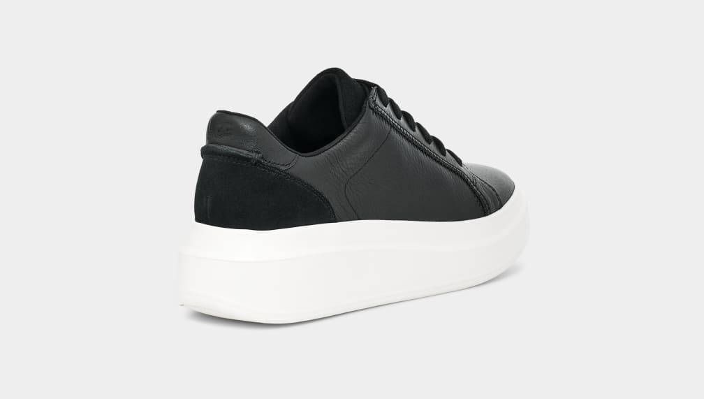 Black Ugg Scape Lace Women Sneakers | 328576-AVE