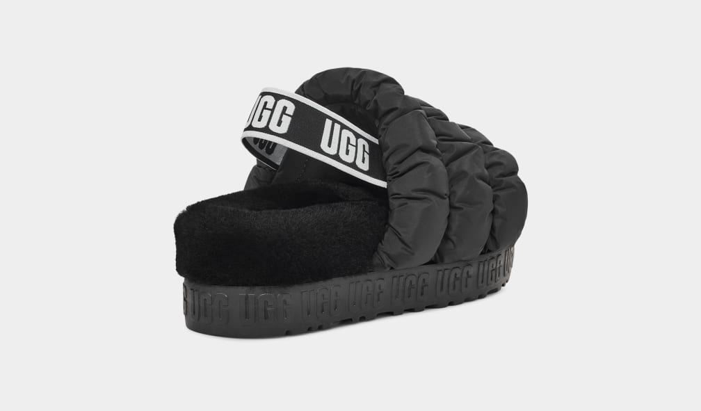 Black Ugg Scrunchita Women Sandals | 521790-MHU