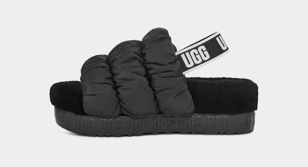 Black Ugg Scrunchita Women Slippers | 982706-WCT