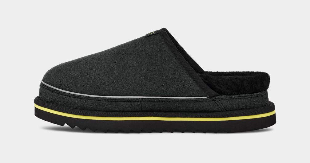 Black Ugg Scuff Cali Wave Men Moccasins | 158324-OGT