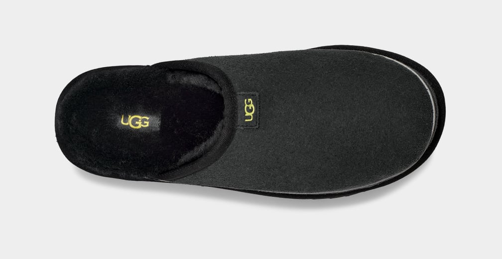 Black Ugg Scuff Cali Wave Men Moccasins | 158324-OGT