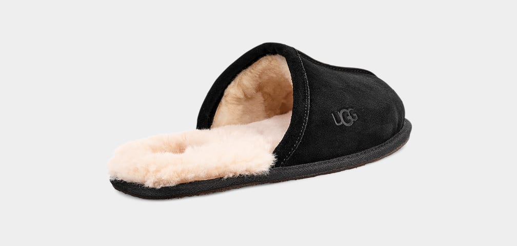 Black Ugg Scuff Men Slippers | 853641-OJR