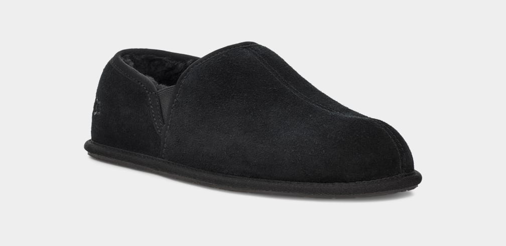 Black Ugg Scuff Romeo II Men Moccasins | 087624-NVY