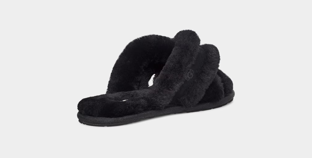 Black Ugg Scuffita Women Slippers | 391560-DZC