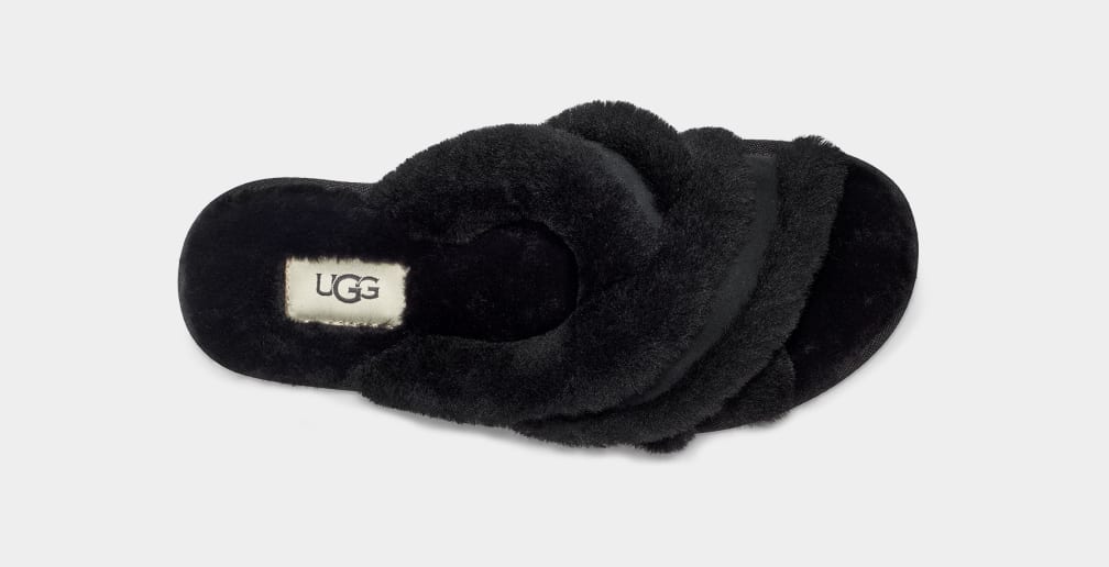 Black Ugg Scuffita Women Slippers | 391560-DZC