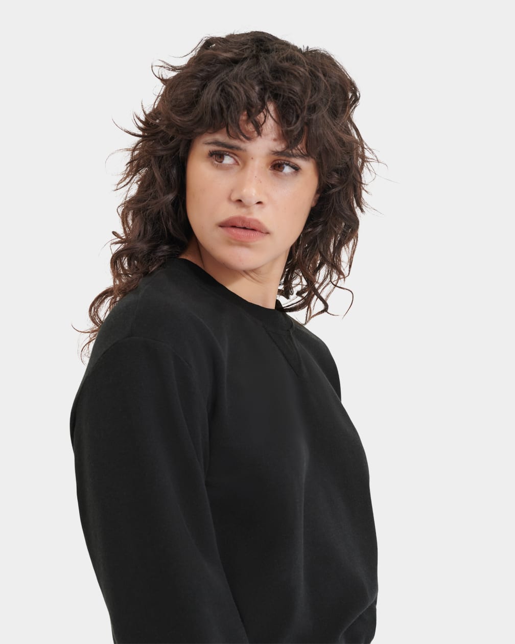 Black Ugg Seleste Micro Terry Women Sweatshirt | 693084-DJH