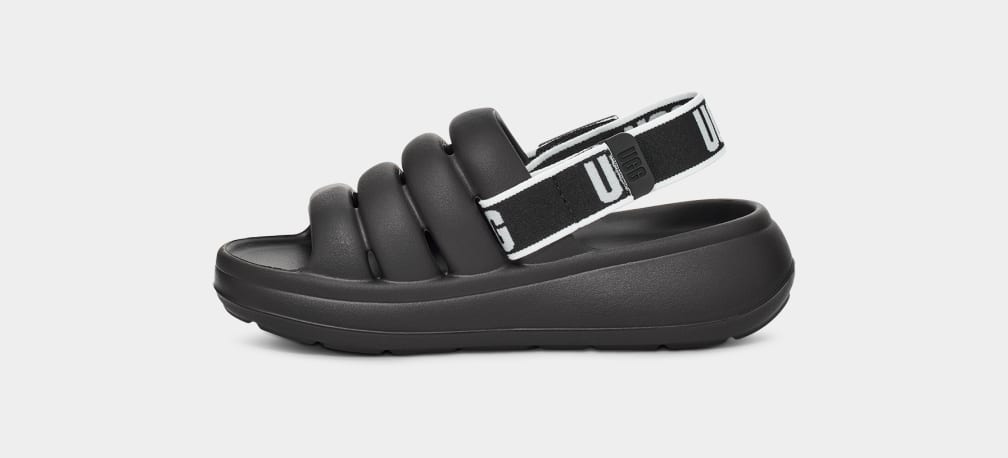 Black Ugg Sport Yeah Kids' Sandals | 194352-OPG