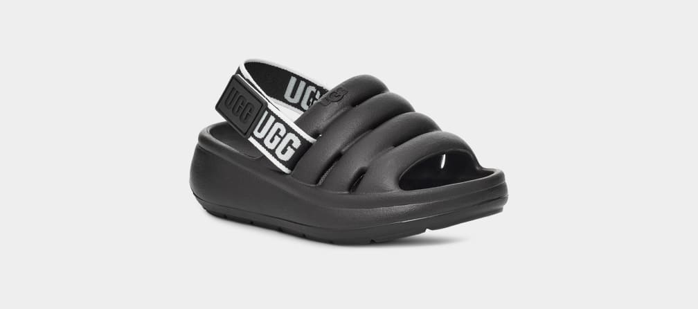 Black Ugg Sport Yeah Kids' Sandals | 905684-IJF