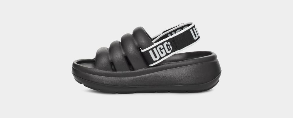 Black Ugg Sport Yeah Kids' Sandals | 905684-IJF