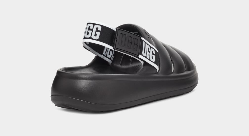 Black Ugg Sport Yeah Men Sandals | 029715-TAC