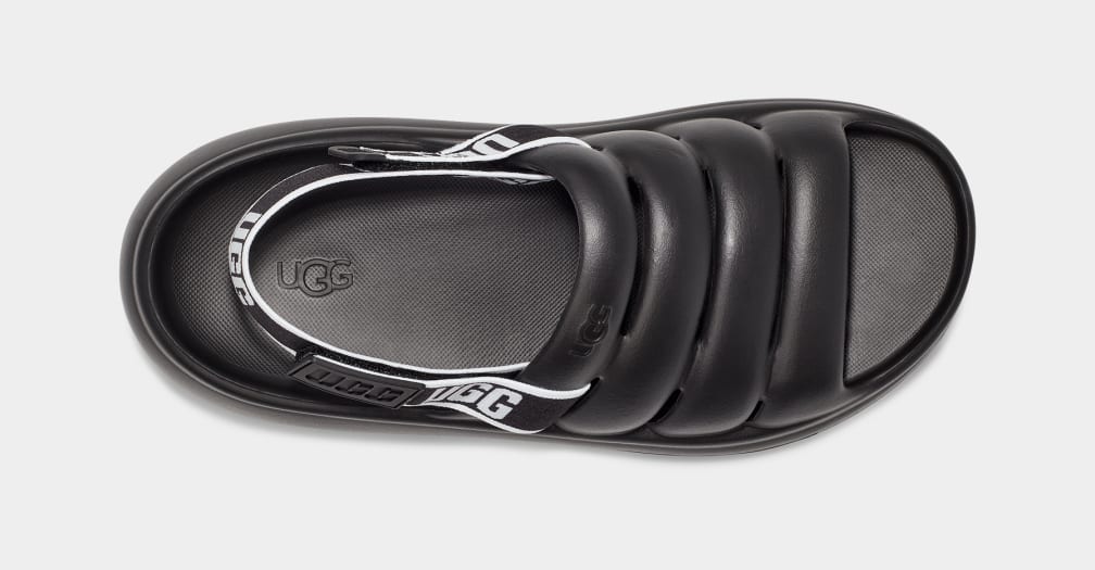 Black Ugg Sport Yeah Men Sandals | 029715-TAC