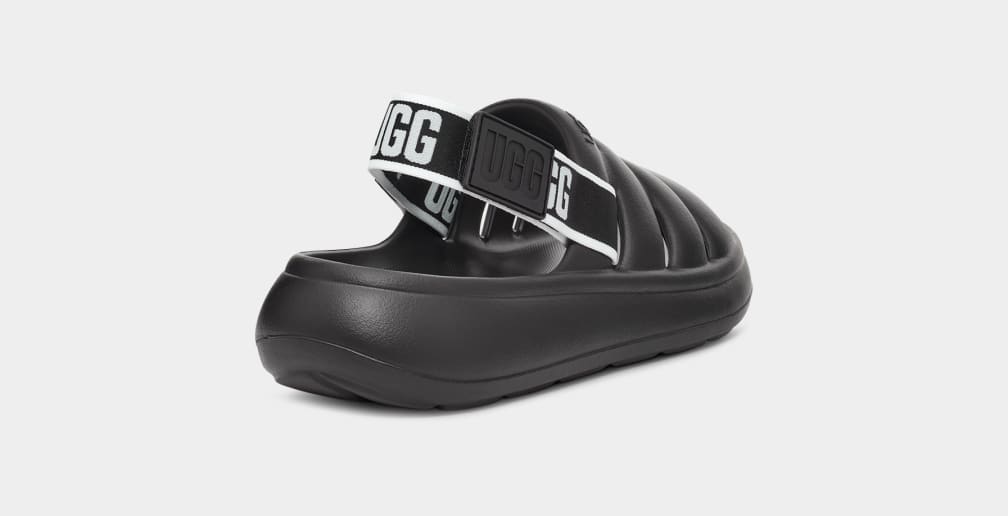 Black Ugg Sport Yeah Women Slides | 253140-TWV