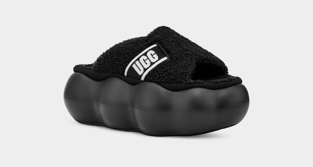 Black Ugg Sugarcloud Women Slides | 192574-SEZ