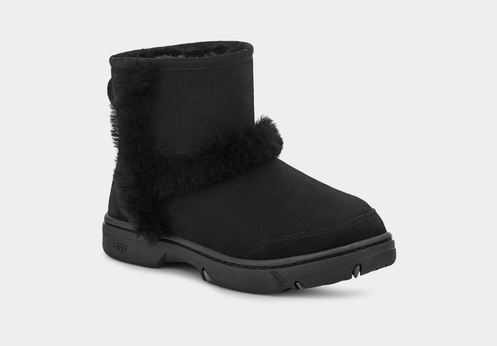 Black Ugg Sunburst Mini Women Boots | 231978-SWF