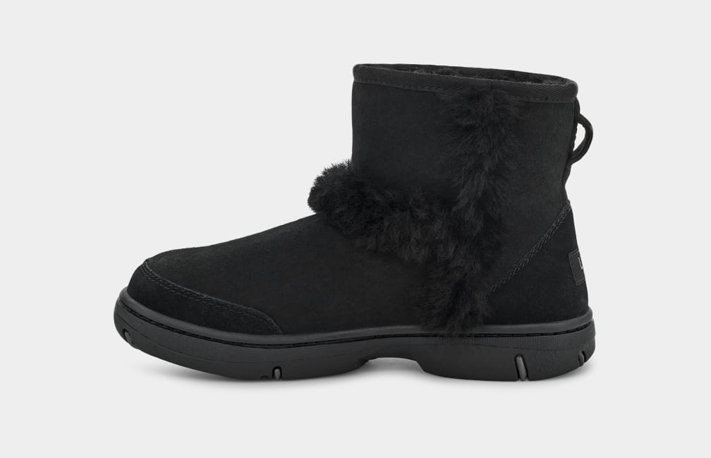 Black Ugg Sunburst Mini Women Boots | 231978-SWF