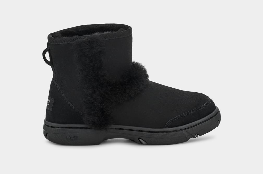 Black Ugg Sunburst Mini Women Boots | 231978-SWF