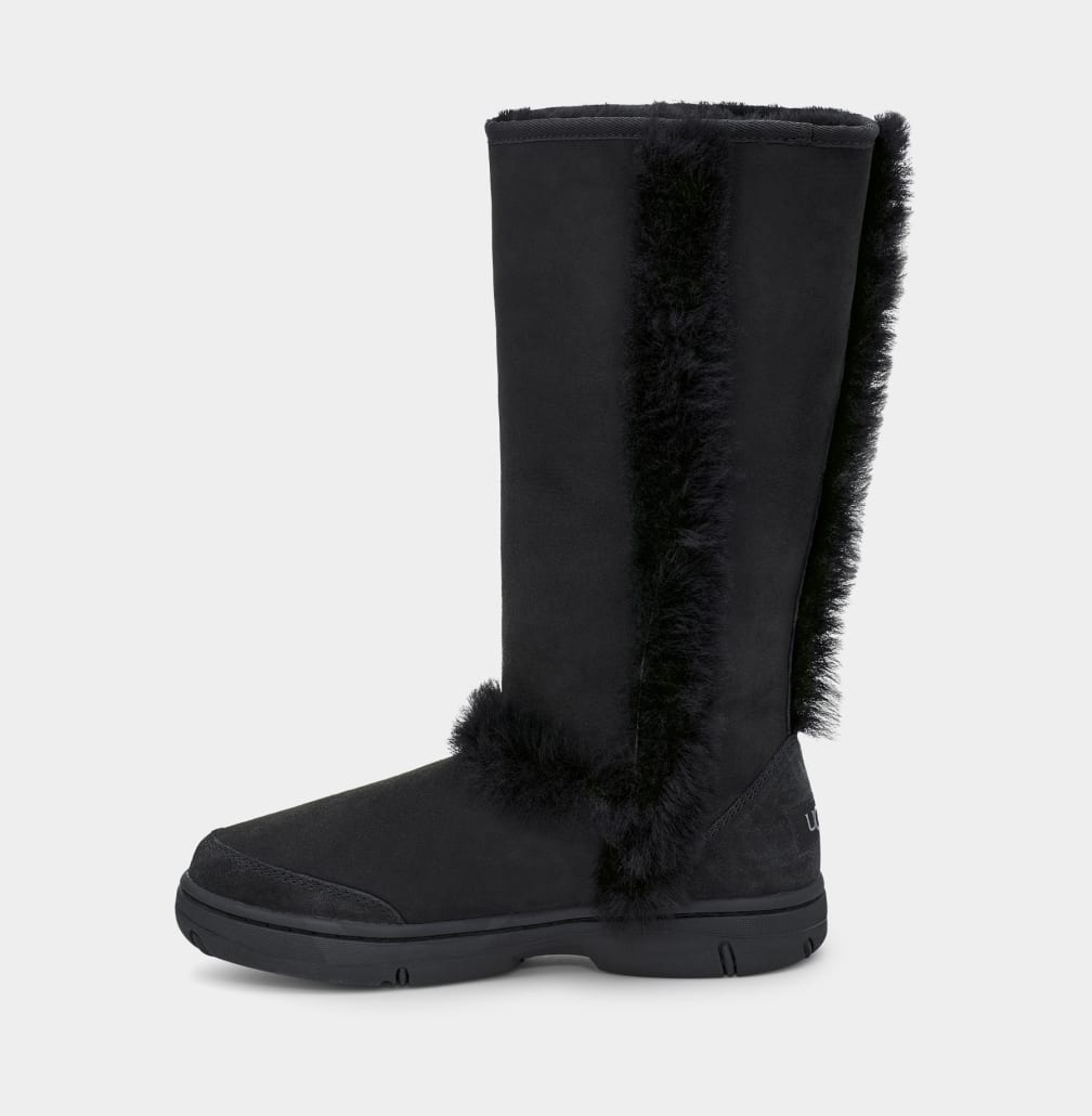 Black Ugg Sunburst Tall Women Boots | 519768-OUI