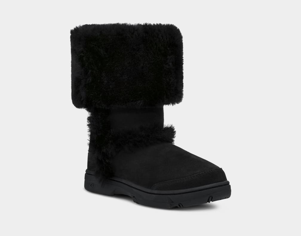 Black Ugg Sunburst Tall Women Boots | 519768-OUI