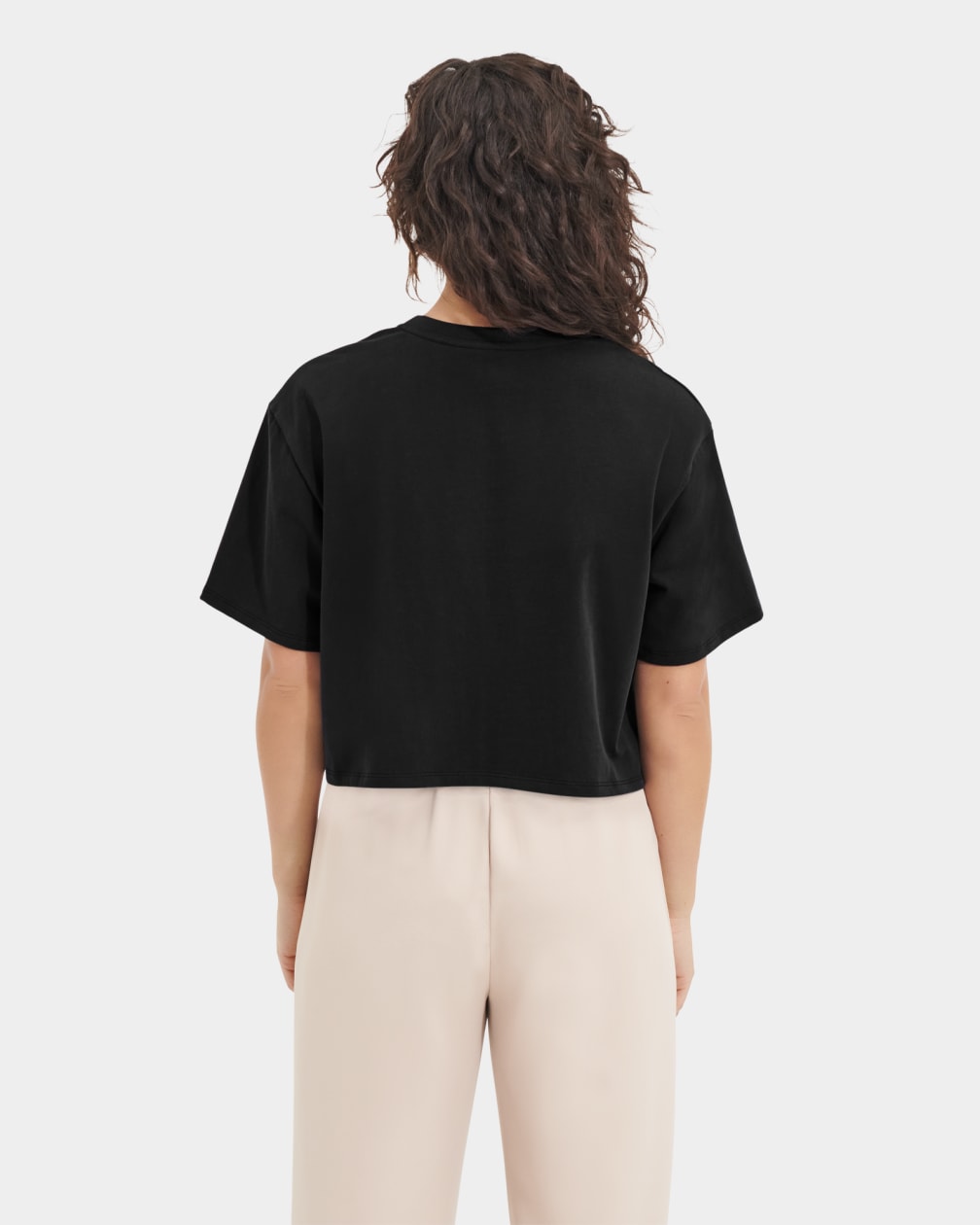 Black Ugg Tana Cropped Women Tops | 739810-KQW