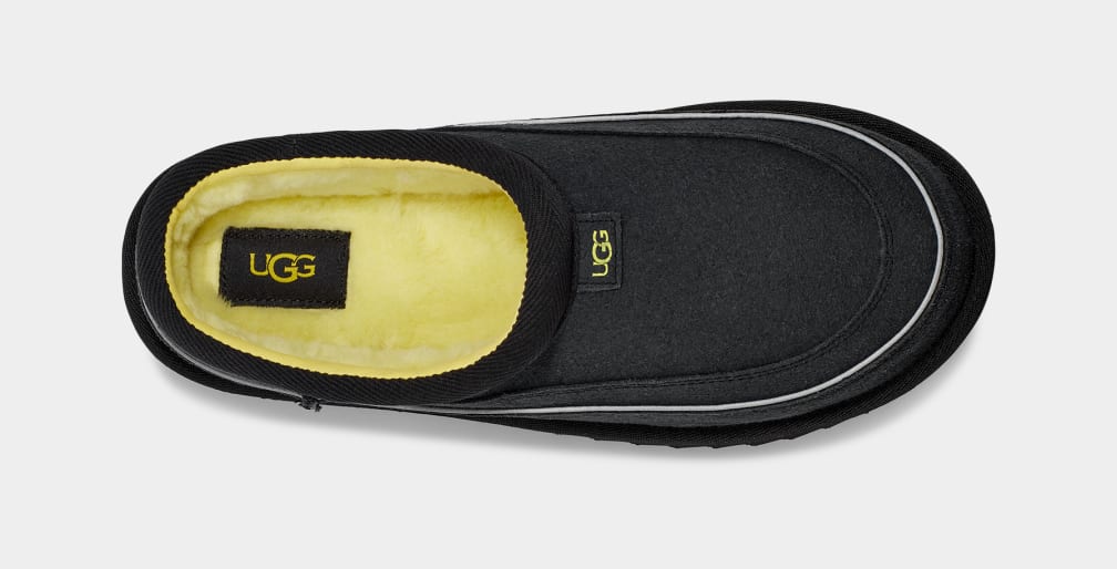 Black Ugg Tasman Cali Wave Men Moccasins | 168732-EJT