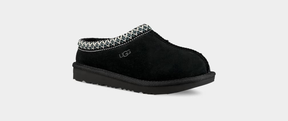 Black Ugg Tasman II Kids' Slippers | 294075-BXT