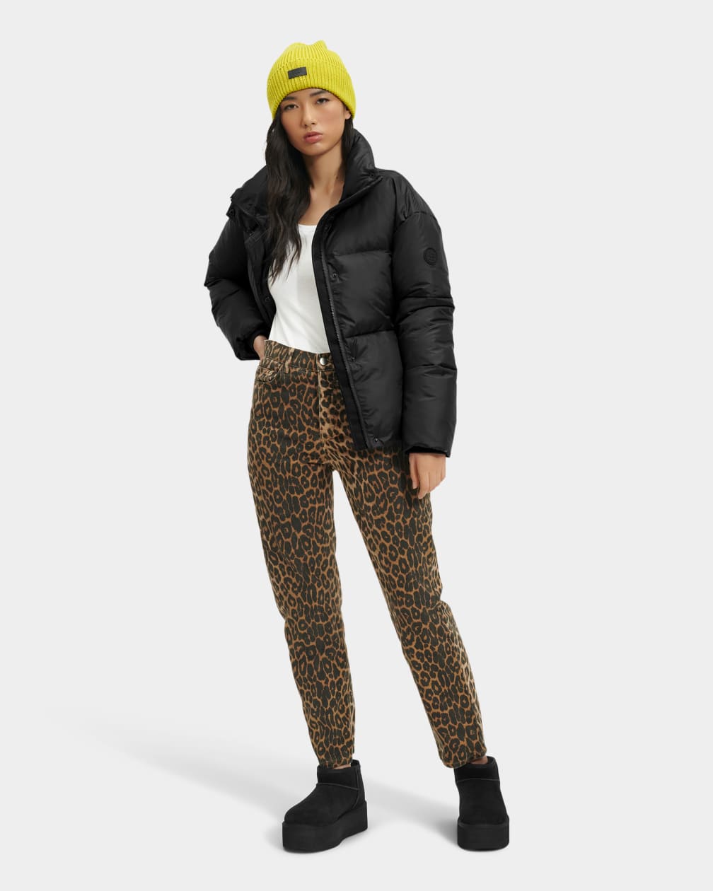 Black Ugg Vickie Puffer Women Jackets | 304126-AVT