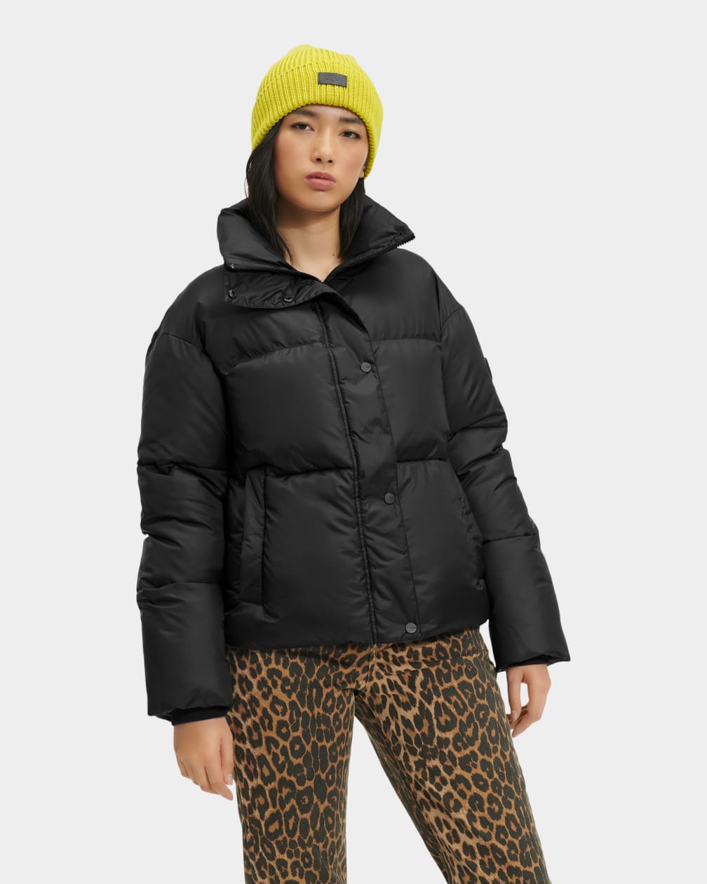 Black Ugg Vickie Puffer Women Jackets | 304126-AVT