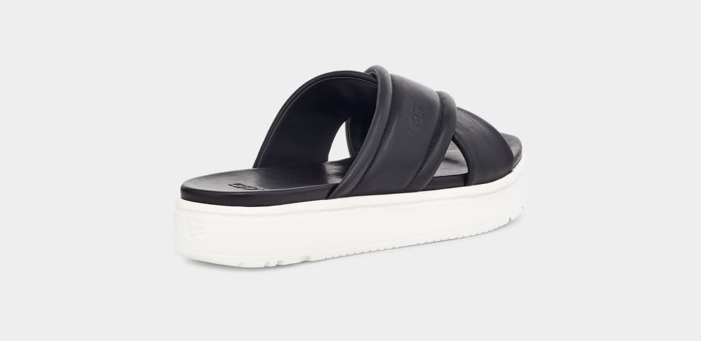 Black Ugg Zayne Crossband Women Slides | 258430-YOP